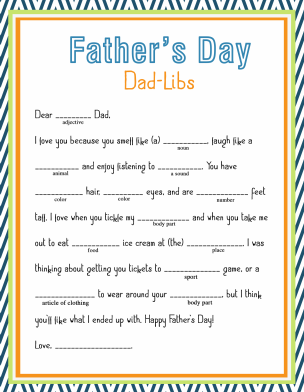 simple Father's Day printables