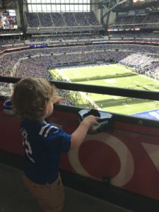 This boy loves football!