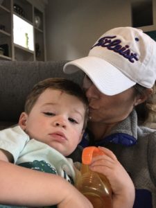 Sick babies do lead to lots of cuddles with mom.