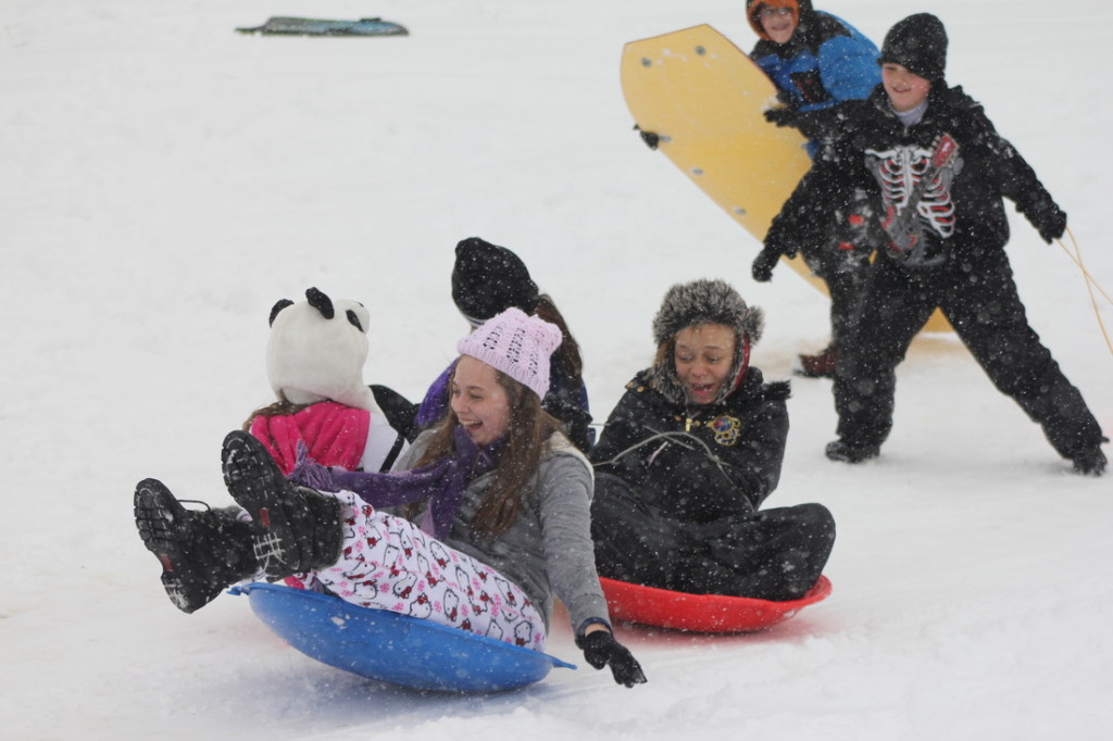 sledding in Beech Grove