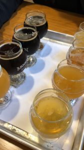 Moontown Brewing Company beer flight