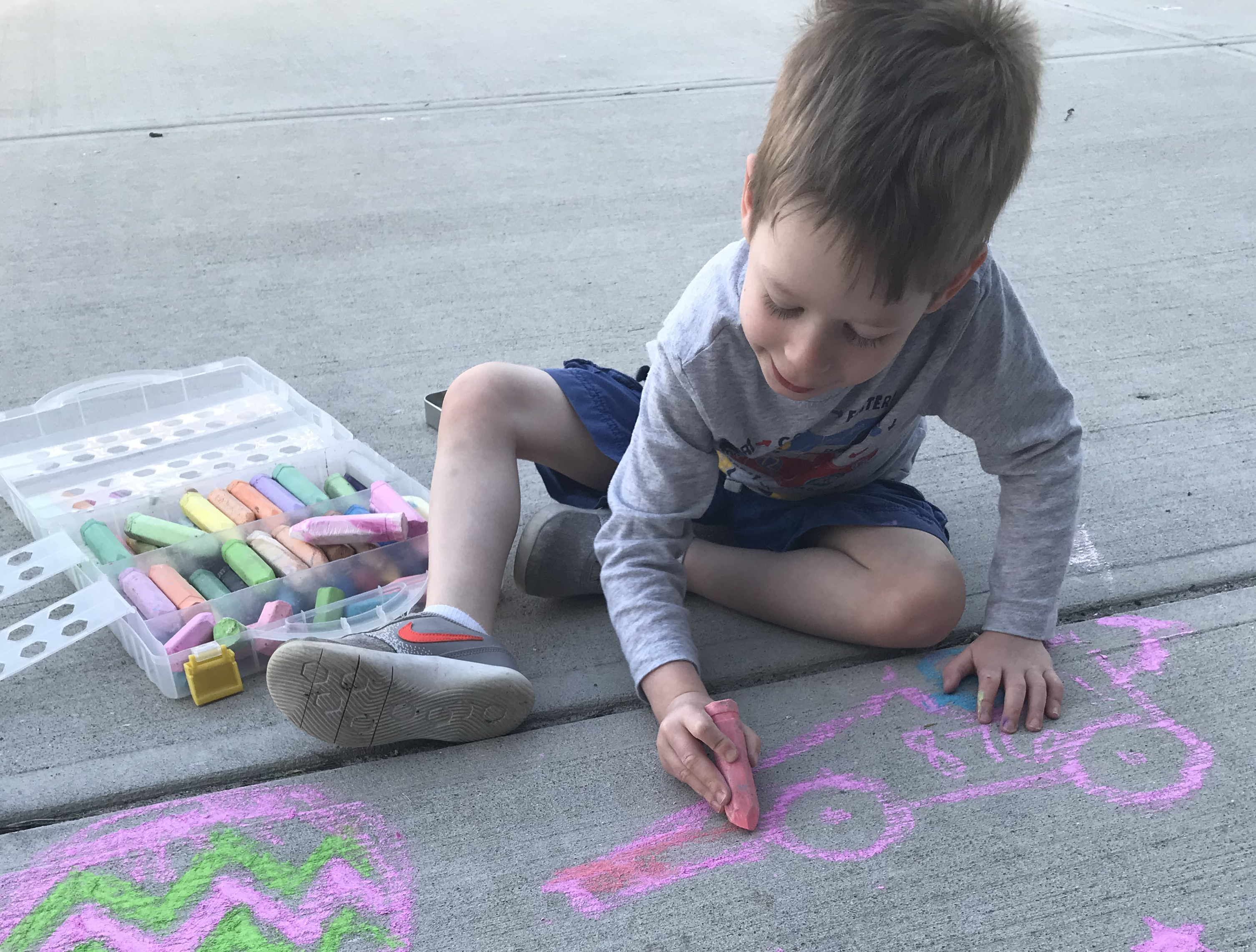 summer chalk drawing