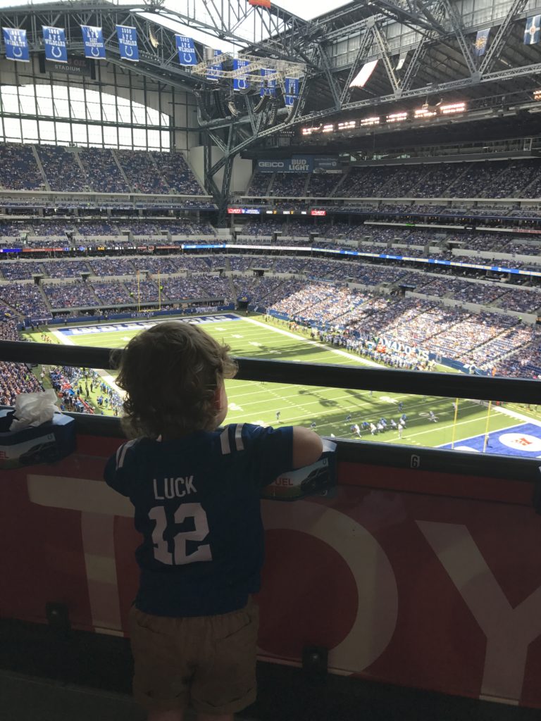 Andrew's first Colts game!