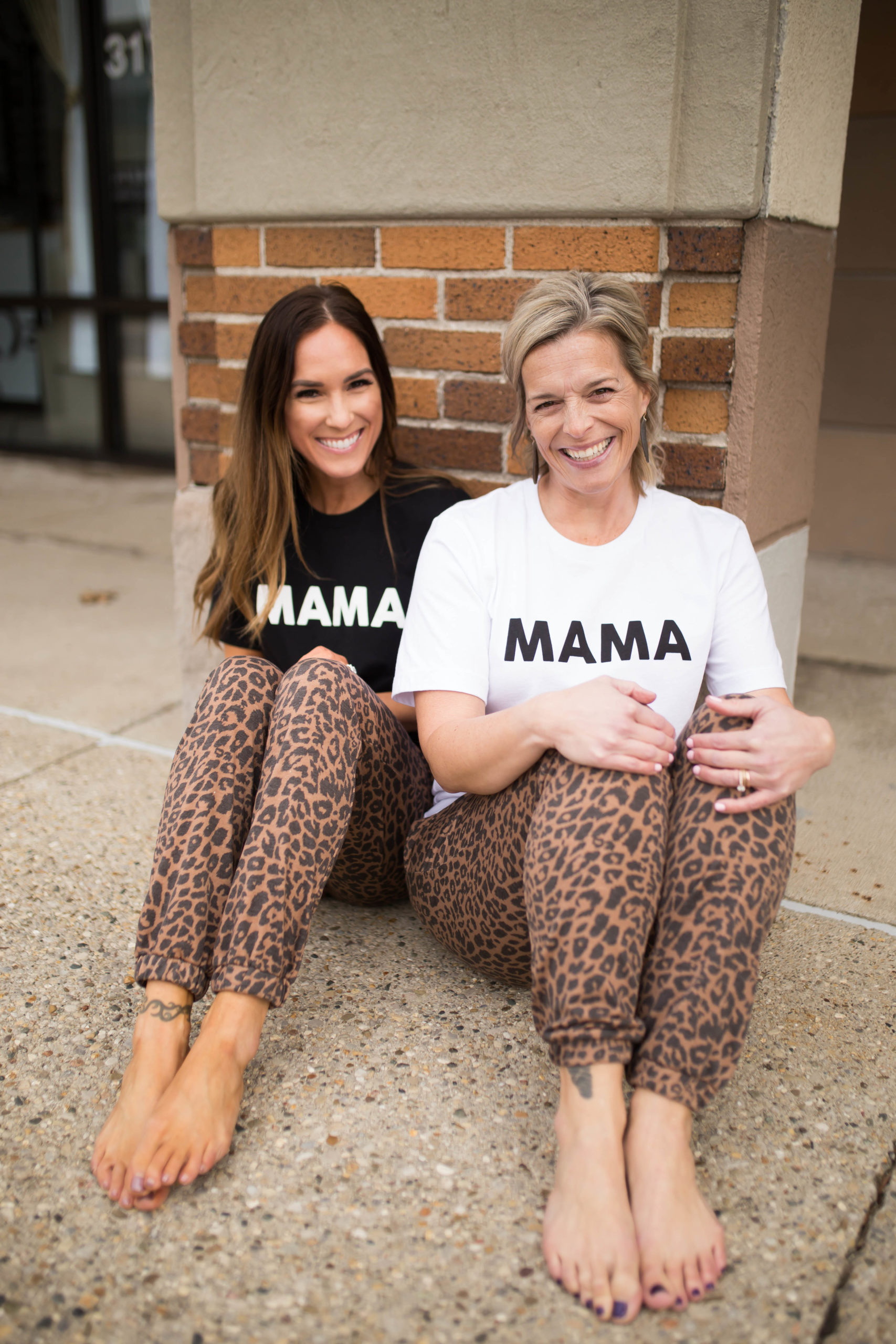 mama tee with leopard