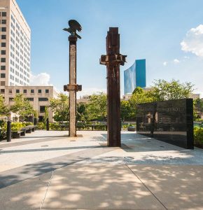 The Indianapolis 9-11 Memorial downtown.