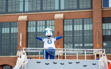 Family Fun at the Indianapolis Colts Drive-Thru Halloween Celebration Colts Halloween Celebration
