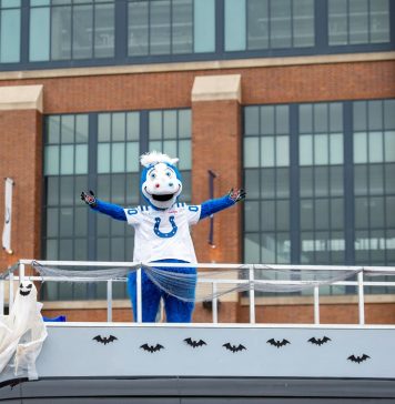 Family Fun at the Indianapolis Colts Drive-Thru Halloween Celebration Colts Halloween Celebration
