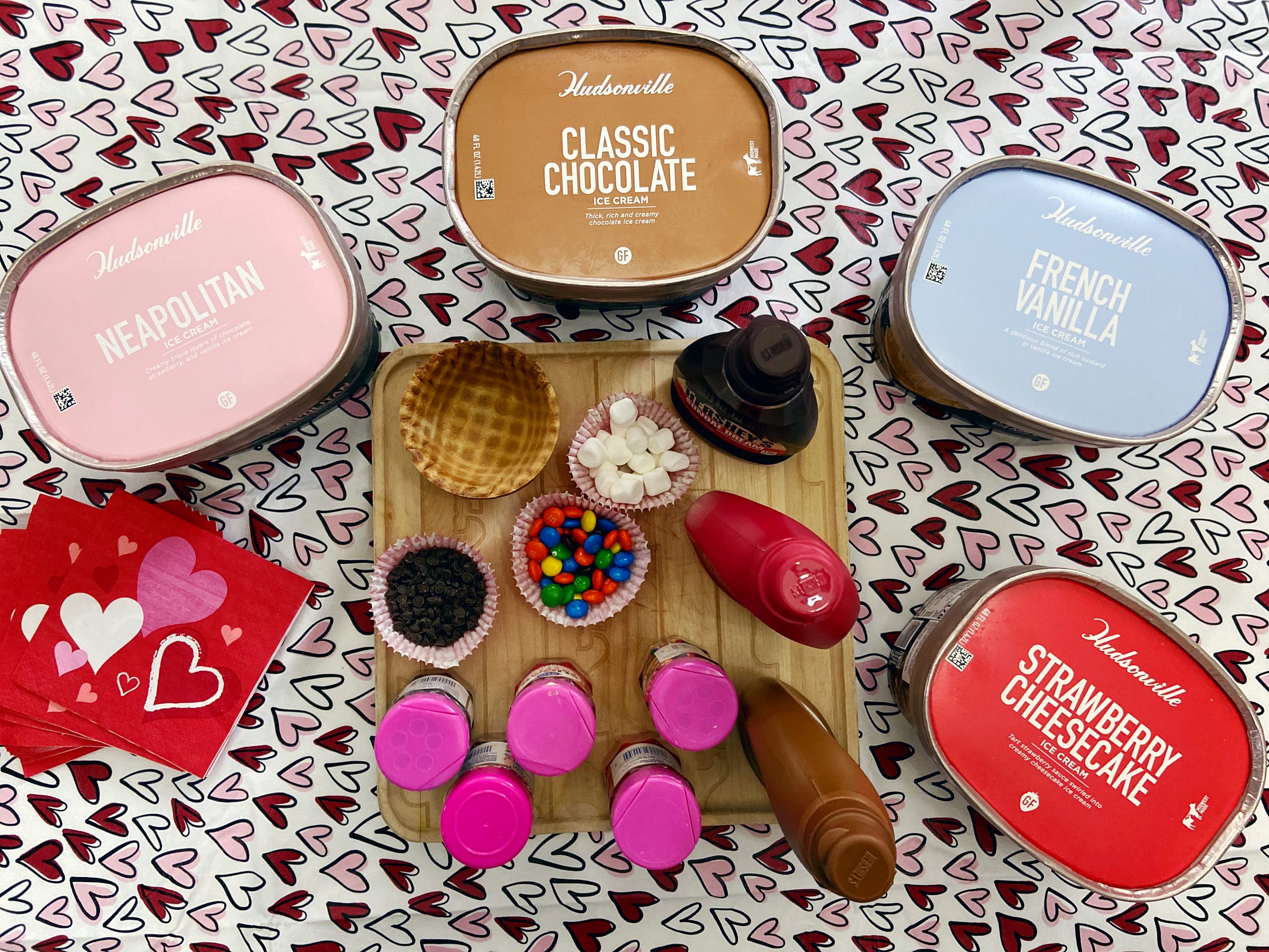 Valentine's Day Ice Cream Sundae Bar