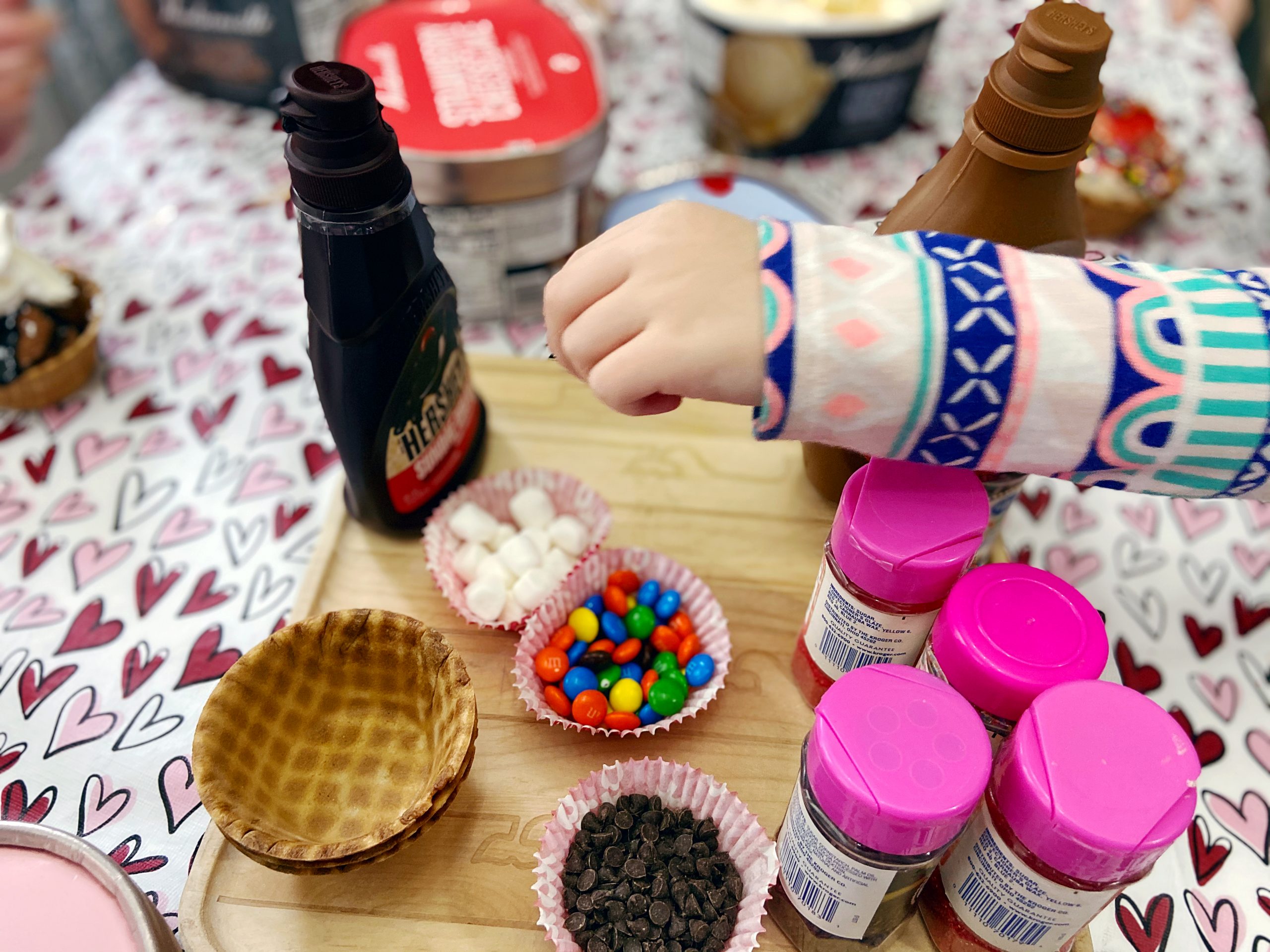 Valentine's Day Ice Cream Sundae Bar