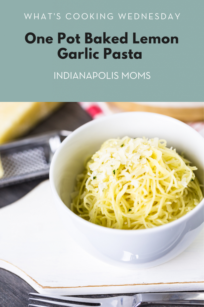 One Pot Baked Lemon Garlic Pasta