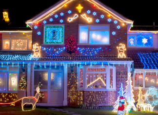 holiday lights in Indianapolis