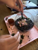 Making a terrarium at Abby's Garden Parties