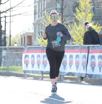 Woman running. No mistakes in this picture